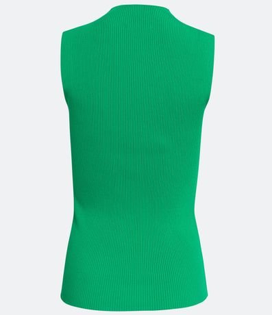 Blusa Musculosa Básica de Punto con Cuello Alto 6