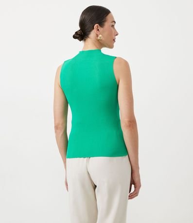 Blusa Musculosa Básica de Punto con Cuello Alto 3