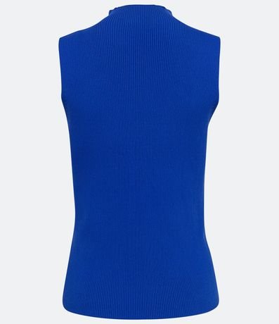 Blusa Musculosa Básica de Punto con Cuello Alto 6