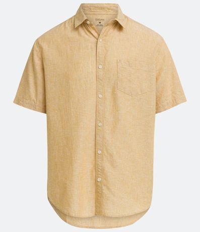 Camisa Comfort Básica en Lino con Bolsillo Delantero 6