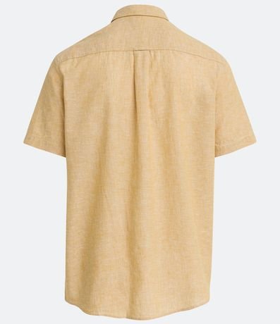 Camisa Comfort Básica en Lino con Bolsillo Delantero 7