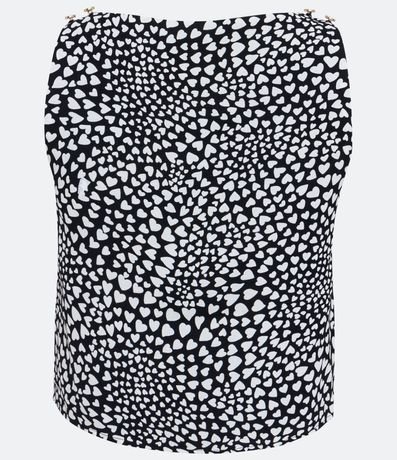 Blusa Corta con Estampado de Corazón y Detalle en Botón 6
