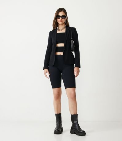 Blusa Musculosa Cropped en Poliamida Acanalada sin Costura 2