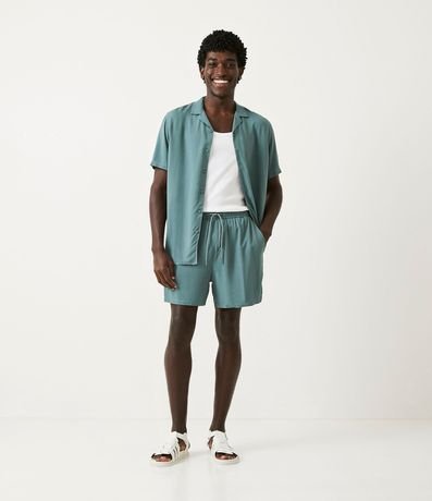 Camisa Manga Corta sin Estampa con Bolsillo 2