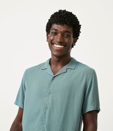 Camisa Manga Corta sin Estampa con Bolsillo 4