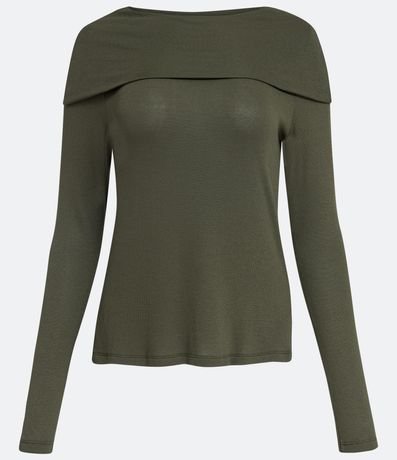 Blusa con Cuello Ancho Manga Larga en Viscosa 5