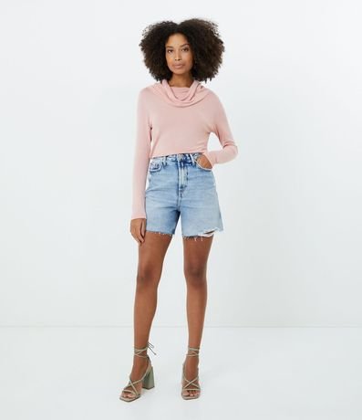 Blusa con Cuello Ancho Manga Larga en Viscosa 2