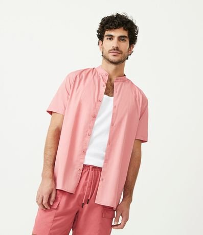 Camisa Slim en Algodón con Cuello Mao 2