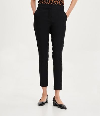 Pantalón Sastrería con Bolsillos Detanteros Sin Estampa 3