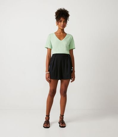 Blusa Básica en Media Malla con Escote V 2