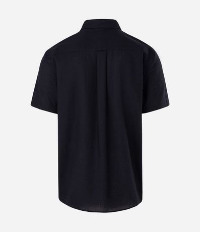 Camisa Comfort Básica en Lino con Manga Corta 7