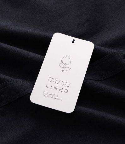Camisa Comfort Básica en Lino con Manga Corta 8