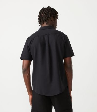 Camisa Comfort Básica en Lino con Manga Corta 3