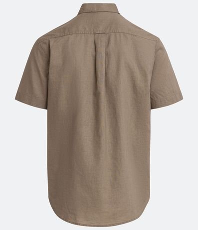 Camisa Comfort Básica en Lino con Manga Corta 2