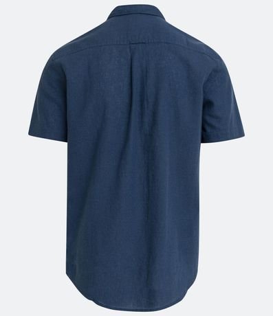 Camisa Comfort Básica en Lino con Manga Corta 8