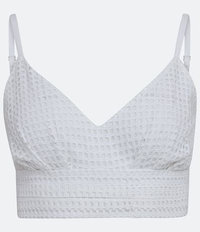 Blusa Cropped en Laise con Escote V 5