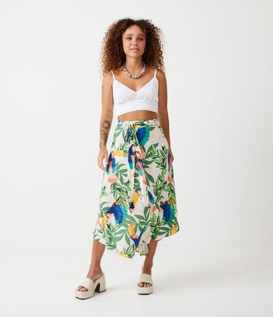 Blusa Cropped en Laise con Escote V 2