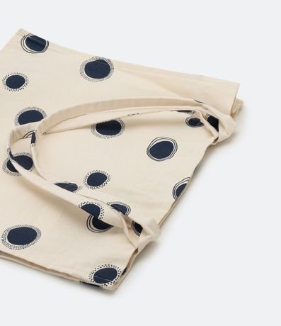 Bolso Tote Bag de Algodón con Estampado de Lunares 3