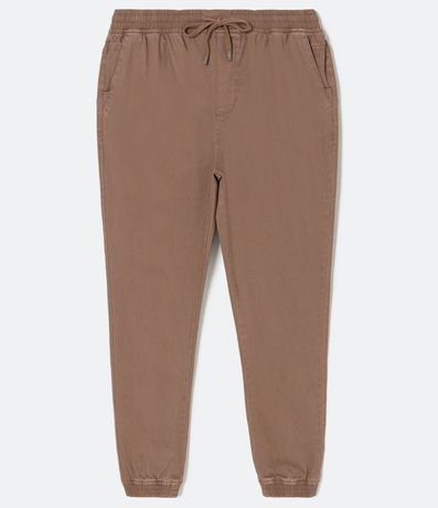 Pantalón Jogger en Sarga con Cintura Elástica 6
