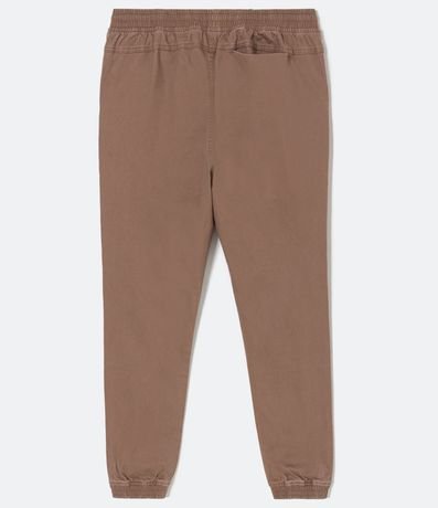 Pantalón Jogger en Sarga con Cintura Elástica 7