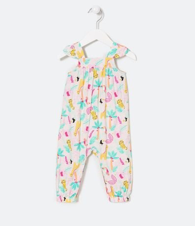 Mono Infantil en Viscosa con Estampado de Animalitos - Talle 0 a 18 meses 2