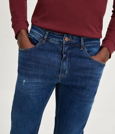 Pantalón Jeans con Detalles de Desgastados 4