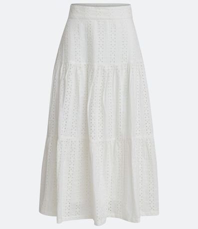 Pollera New Midi en Laise Texturizado con Recortes Fruncidos 6