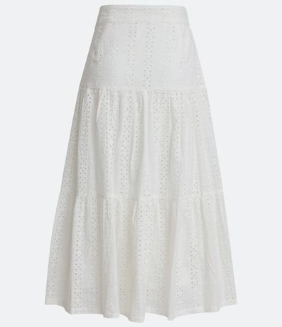 Pollera New Midi en Laise Texturizado con Recortes Fruncidos 7