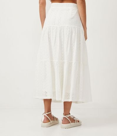 Pollera New Midi en Laise Texturizado con Recortes Fruncidos 3