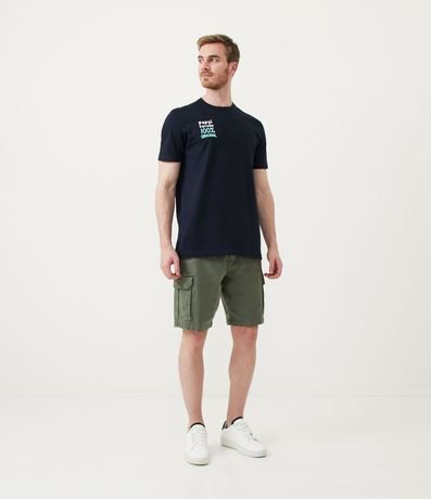 Bermuda Cargo en Algodón con Detalles de Pespunto 1