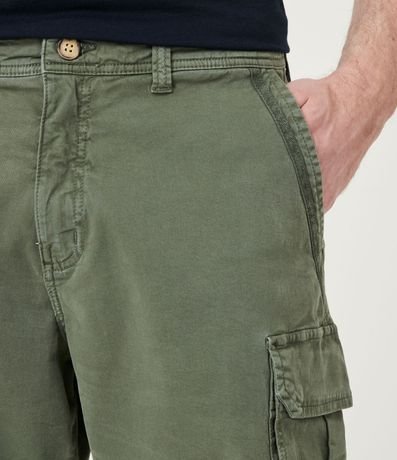 Bermuda Cargo en Algodón con Detalles de Pespunto 4