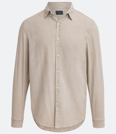 Camisa Manga Larga en Oxford con Efecto Lavado 6