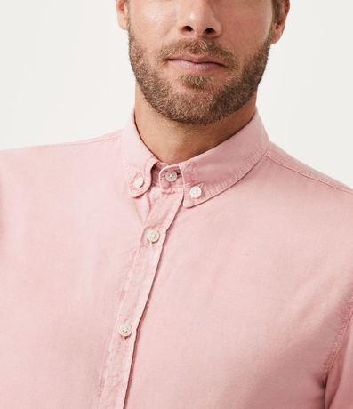 Camisa Manga Larga en Oxford con Efecto Lavado 4