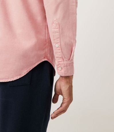 Camisa Manga Larga en Oxford con Efecto Lavado 5