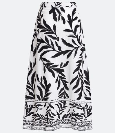 Pollera Midi en Lino con Estampado Floral 6