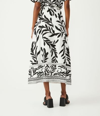 Pollera Midi en Lino con Estampado Floral 3