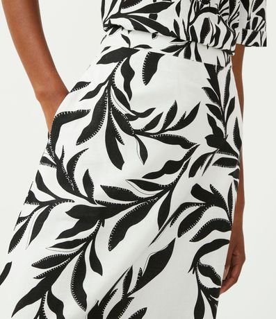 Pollera Midi en Lino con Estampado Floral 4