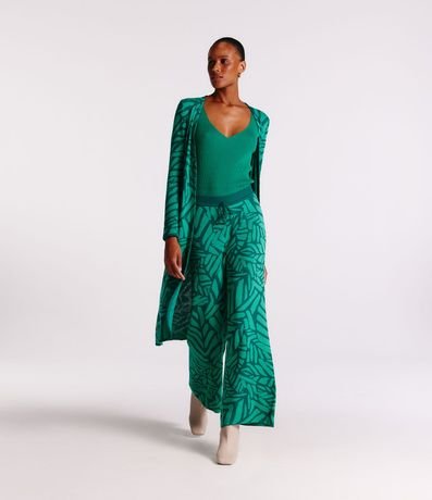 Blusa Musculosa en Punto Acanalado con Escote V 3