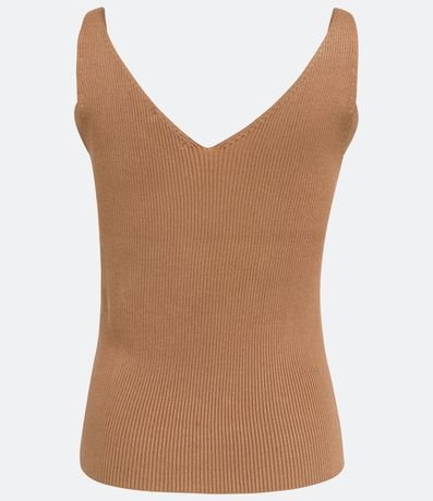 Blusa Musculosa en Tejido de Punto Acanelada 6