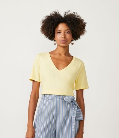 Blusa Básica en Media Malla con Escote V 1