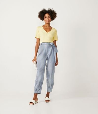 Blusa Básica en Media Malla con Escote V 2