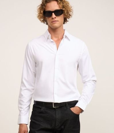 Camisa Slim en Bambu con Manga Larga