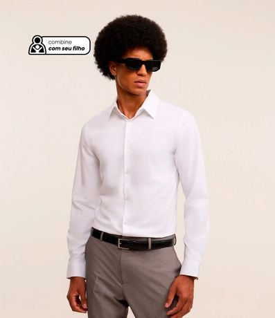 Camisa Slim en Tejido de Bambú Básica