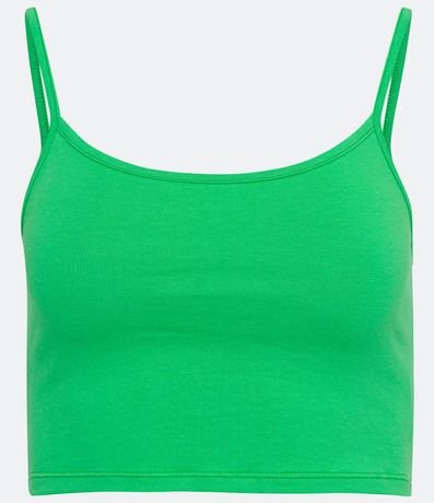 Blusa Musculosa Cropped en Algodón con Breteles Finos 6