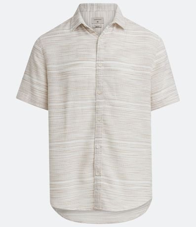 Camisa Comfort en Algodón Texturizado con Rayas 6