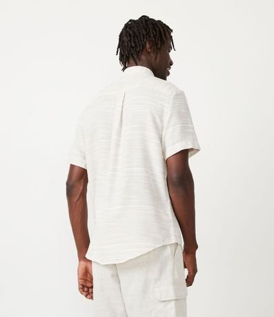 Camisa Comfort en Algodón Texturizado con Rayas 3