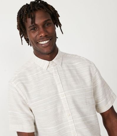 Camisa Comfort en Algodón Texturizado con Rayas 5