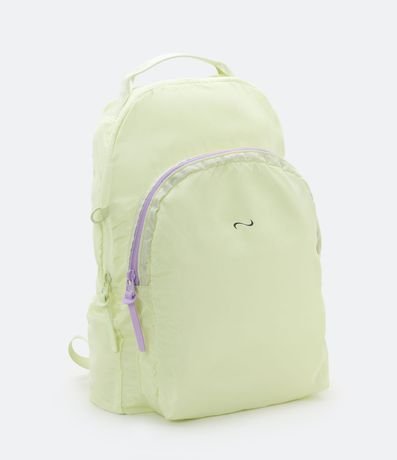 Mochila Grande con Cremallera Contrastante