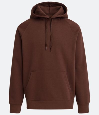 Buzo Cerrado en Algodón con Bolsillo Canguro y Capucha 6