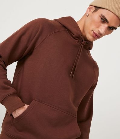 Buzo Cerrado en Algodón con Bolsillo Canguro y Capucha 4